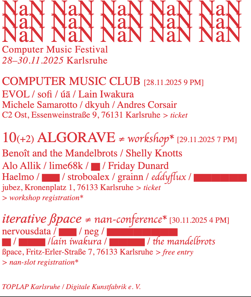 Flyer NaN Festival